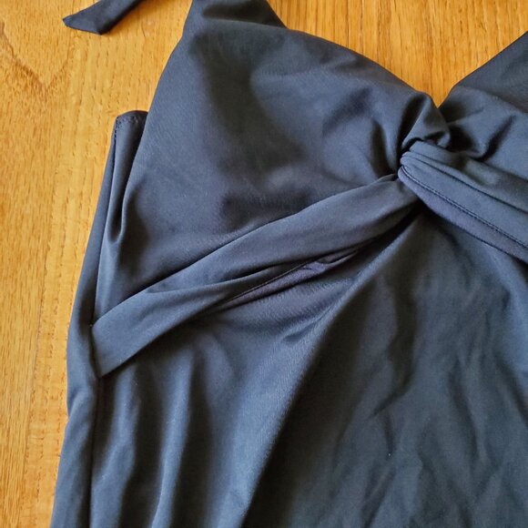 Garnet Hill Swim Halter PaddedTakini Black Size 10 - Picture 8 of 13